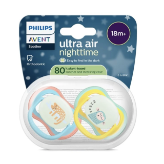 Philips Avent Ultra Air Night Pacifier 18m+ 2pcs (SCF376/32)