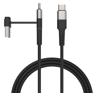 Qualo QKN-2in1-CCA-01 Cable 2in1 USB-C / USB-A / 1.2m / 15W (QKN-2in1-CCA-01)