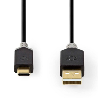 NEDIS CCBW60600AT10 Cable USB 2.0 | USB-A male | USB-C™ male | 60 W | 480 Mbps | 1.00 m (CCBW60600AT10)
