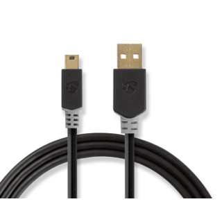 NEDIS CCBP60300AT20 Cable USB 2.0 | USB-A Male | USB Mini-B 5 pin Male | 480 Mbps | 2.0 (CCBP60300AT20)