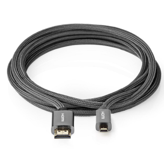 Nedis CVTB34700GY20 High Speed HDMI™ Cable with Ethernet| HDMI™ Micro maler | 4K@60H | 2.00  m (CVTB34700GY20)