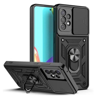 Mocco Ring Slide Hard Case Plastic Cover for Samsung Galaxy A33 5G black (MO-RISL-SM-A335G-BK)