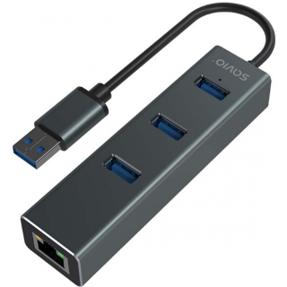 Savio AK-58 USB Hub 3-port USB-A / 3.1 Gen / RJ-45 Gigabit Ethernet (AK-58)