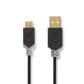 NEDIS CCBW60600AT10 Cable USB 2.0 | USB-A male | USB-C™ male | 60 W | 480 Mbps | 1.00 m (CCBW60600AT10)