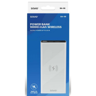 Savio BA-06 Wireless Power Bank 10000 mAh (BA-06)