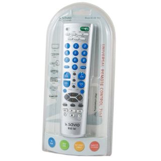 Savio RC-02 Universal Remote TV / DVD / SAT / VCR / AUX / CABLE / DVB-T / 7 in 1 / Silver (RC-02)