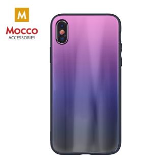 Mocco Aurora Glass Silicone Back Case for Apple iPhone 6 Plus / 6S Plus Pink - Black (MC-TR-AUR-IPHX6PL-PIBK)