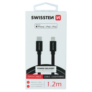 Swissten Textile USB-C - Lightning MFi Data and Charging Cable 1.2m (71526201)