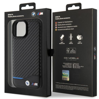 BMW PU Carbon Case for Apple iPhone 15 (BMHCP15S22NBCK)