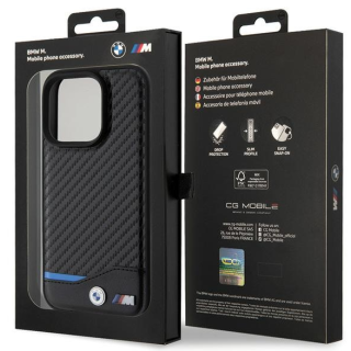 BMW PU Carbon Case for Apple iPhone 15 Pro Max (BMHCP15X22NBCK)