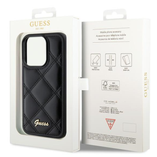 Guess Quilted Metal Logo Case for Apple iPhone 15 Pro Max (GUHCP15XPSQSQSK)