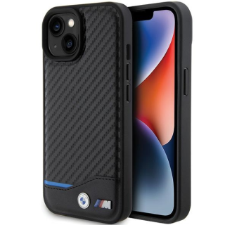 BMW PU Carbon Case for Apple iPhone 15 (BMHCP15S22NBCK)