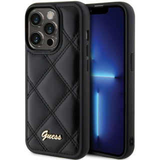 Guess Quilted Metal Logo Case for Apple iPhone 15 Pro Max (GUHCP15XPSQSQSK)
