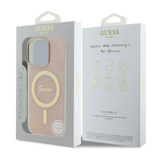 Guess IML 4G MagSafe Back Case for Apple iPhone 16 Pro Max (GUHMP16XH4STP)