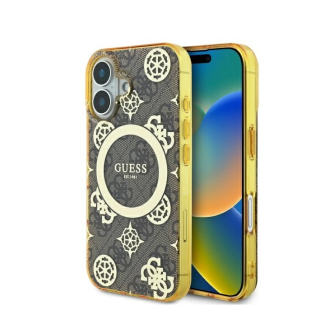 Guess IML Peony On 4G Background MagSafe Back Case for Apple iPhone 16 (GUHMP16SH4PYEEW)
