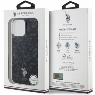 US Polo IML Ring MagSafe Back Case for Apple iPhone 16 Pro Max (USHMP16XHOCLDPK)