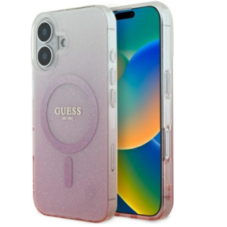 Guess IML Glitter Gradient MagSafe Back Case for Apple iPhone 16 (GUHMP16SHGRCELP)