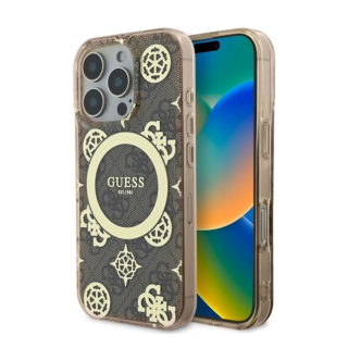 Guess IML Peony On 4G Background MagSafe Back Case for Apple iPhone 16 Pro (GUHMP16LH4PYEEW)