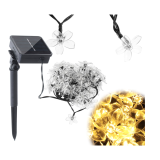 RoGer LED Garland for garden with solar battery 7m / 50LED (RO-4969)