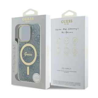 Guess IML 4G MagSafe Back Case for Apple iPhone 16 Pro (GUHMP16LH4STB)