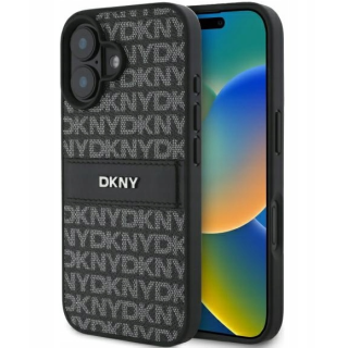 DKNY Texture Pattern Tonal Stripe Back Case for Apple iPhone 16 (DKHCP16SPRTHSLK)