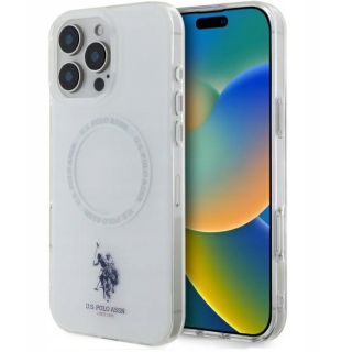 US Polo IML Ring MagSafe Back Case for Apple iPhone 16 Pro Max (USHMP16XHOCLDPW)