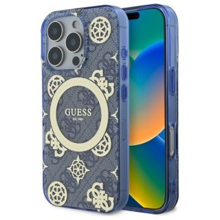 Guess IML Peony On 4G Background MagSafe Back Case for Apple iPhone 16 Pro Max (GUHMP16XH4PYEEB)