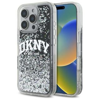 DKNY Liquid Glitter Arch Logo Back Case for Apple iPhone 16 Pro Max (DKHCP16XLBNAEK)