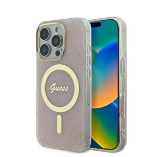 Guess IML 4G MagSafe Back Case for Apple iPhone 16 Pro Max (GUHMP16XH4STP)