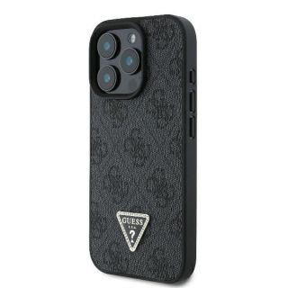 Guess Leather 4G Triangle Strass Back Case for Apple iPhone 16 Pro Max (GUHCP16XP4TDPK)