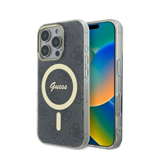 Guess IML 4G MagSafe Back Case for Apple iPhone 16 Pro (GUHMP16LH4STK)