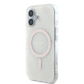 Guess IML 4G Background MagSafe Back Case for Apple iPhone 16 Plus (GUHMP16MH4DTEH)