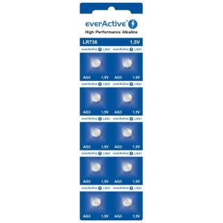 EverActive Alkaline LR736 AG3 / LR41 / 1.5V Batteries (10pcs) (EVAG3)