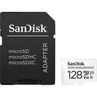 SanDisk High Endurance microSDXC 128GB V30 + Adapter Memory Card (SDSQQNR-128G-GN6IA)