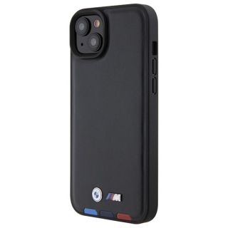 BMW Leather Stamp Tricolor Back Case for Apple iPhone 15 Plus (BMHCP15M22PTDK)