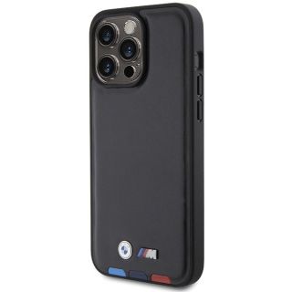 BMW Leather Stamp Tricolor Back Case for Apple iPhone 15 Pro Max (BMHCP15X22PTDK)