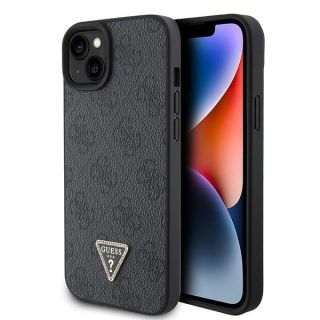 Guess Leather 4G Diamond Triangle Back Case for Apple iPhone 15 (GUHCP15SP4TDPK)