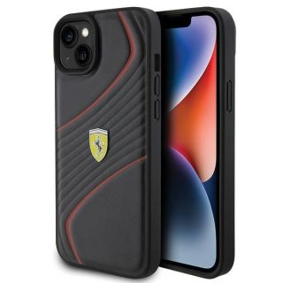 Ferrari Twist Metal Logo Back Case for Apple iPhone 15 Plus (FEHCP15MPTWK)