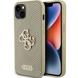 Guess Perforated 4G Glitter Back Case for Apple iPhone 15 (GUHCP15SPSP4LGD)