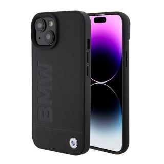 BMW Signature Logo Imprint Back Case for Apple iPhone 15 (BMHMP15SSLLBK)