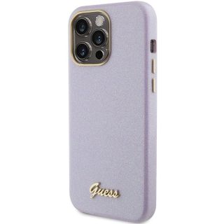 Guess Glitter Glossy Script Back Case for Apple iPhone 15 Pro (GUHCP15LPGMCSL)