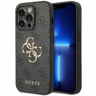 Guess 4G Big Metal Logo Back Case for Apple iPhone 15 Pro (GUHCP15L4GMGGR)