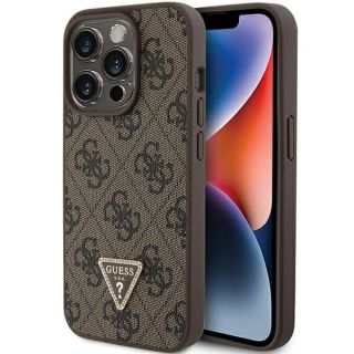 Guess PU Leather 4G Triangle Strass Case for iPhone 15 Pro (GUHCP15LP4TDPW)