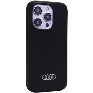 Audi Silicone Back Case for Apple iPhone 15 Pro Max (AU-LSRIP15PM-Q3/D1-BK)