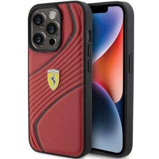 Ferrari Twist Metal Logo Back Case for Apple iPhone 15 Pro (FEHCP15LPTWR)