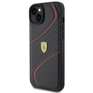 Ferrari Twist Metal Logo Back Case for Apple iPhone 15 Plus (FEHCP15MPTWK)