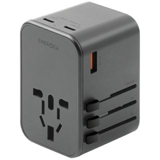 Energea TravelWorld Adapter GaN65 USB-C PD 65W + PPS 55W Universal Adapter (TWA-GAN65-GUN)