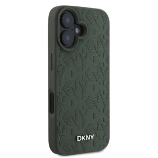 DKNY PU Leather Grid Pattern Magsafe Case for Apple iPhone 16 (DKHMP16SPSGPHMN)