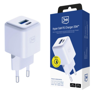 3MK Hyper GaN Fast Charger USB-C / USB-A 20W (5903108640084)