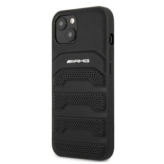 AMG AMHCP13SGSEBK Leather Debossed Lines Back Case For Apple iPhone 13 Mini Black (AMHCP13SGSEBK)